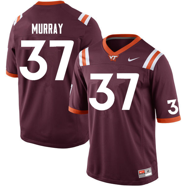 Men #37 Brion Murray Virginia Tech Hokies College Football Jerseys Sale-Maroon